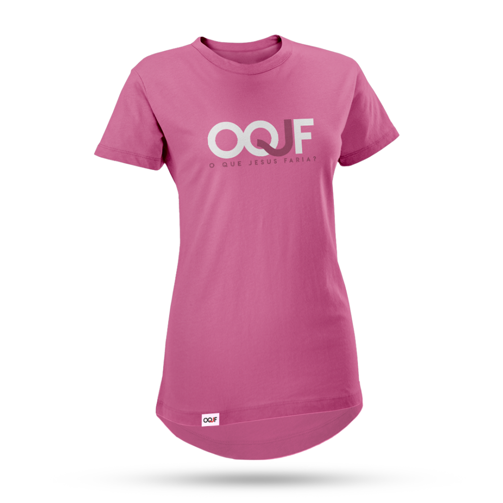 t-shirt camiseta oqjf rosa