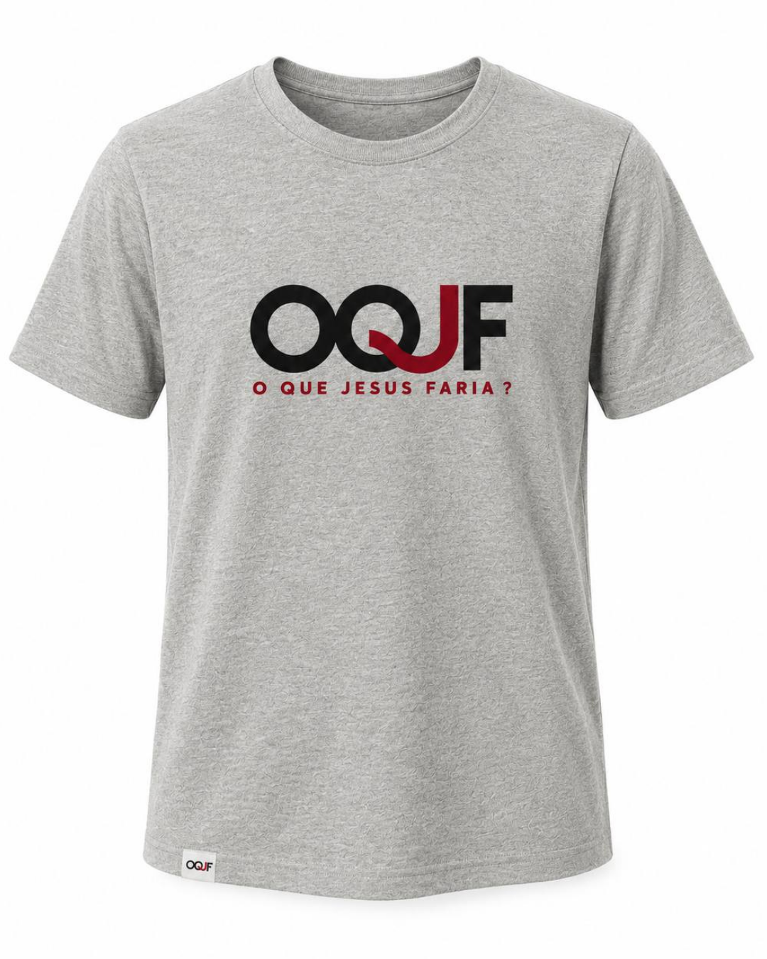 T-shirt "OQJF" - Cinza - Unissex