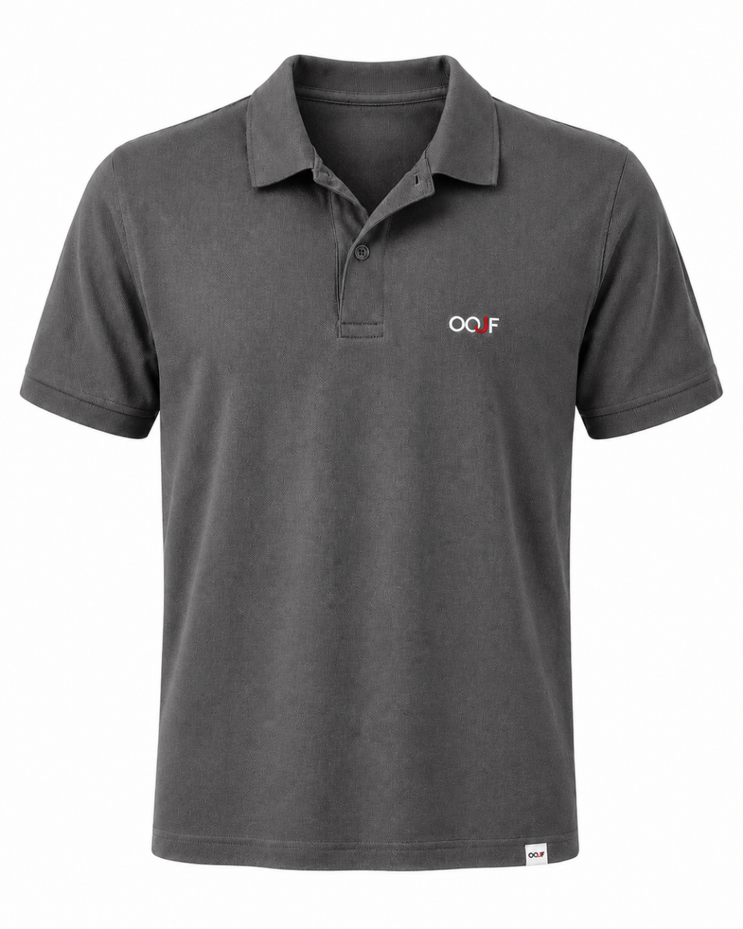 Polo "OQJF" Masculino - Cinza