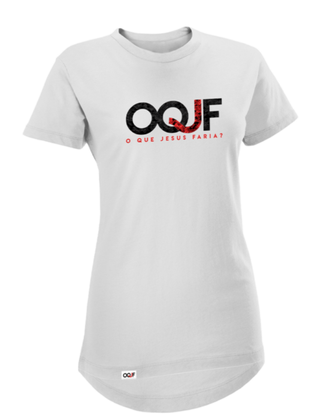 T-shirt OQJF Branca - Feminina Lantejoulas
