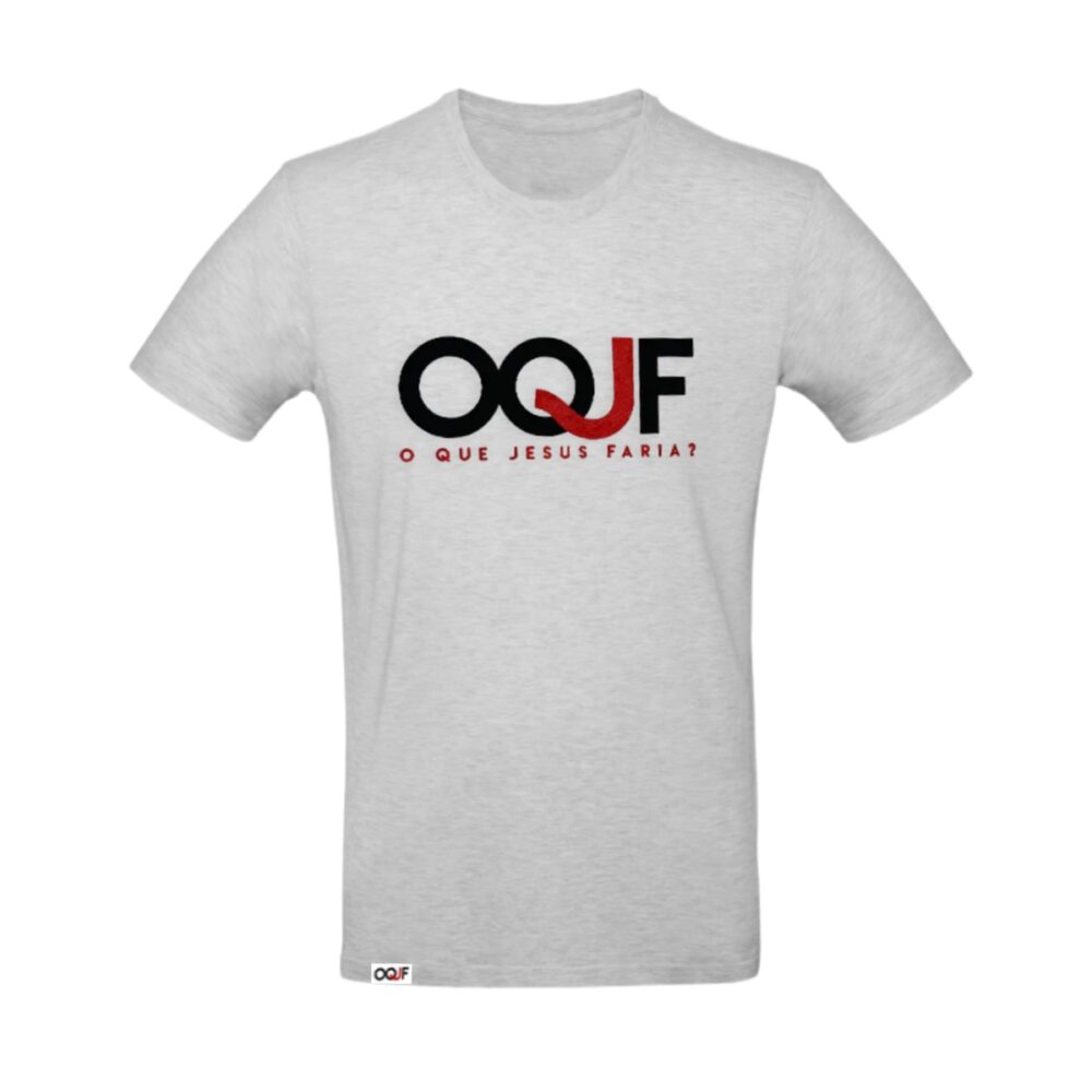 T-shirt "OQJF" - Cinza - Unissex