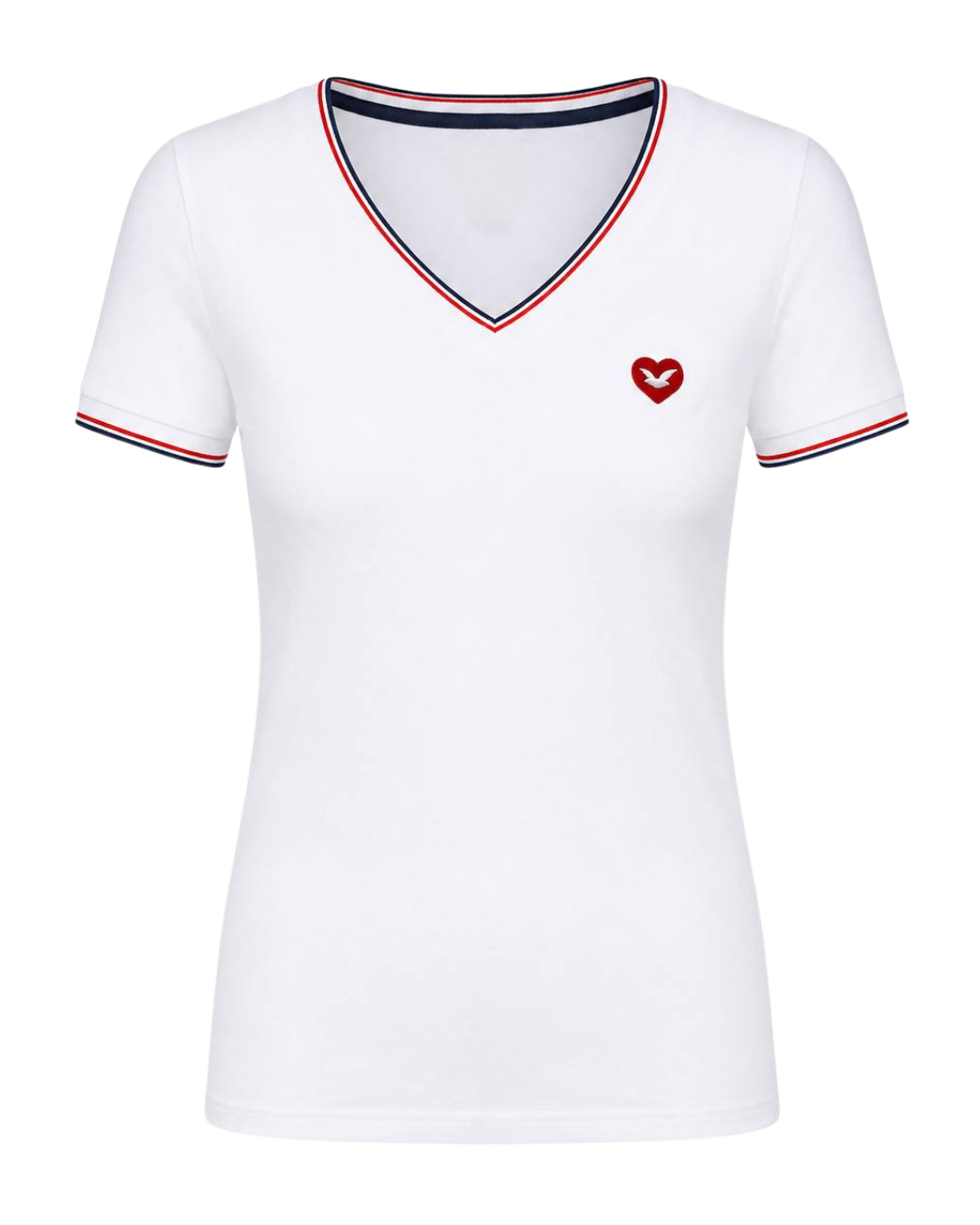 T-shirt "Coração Universal" - "V"- Branca