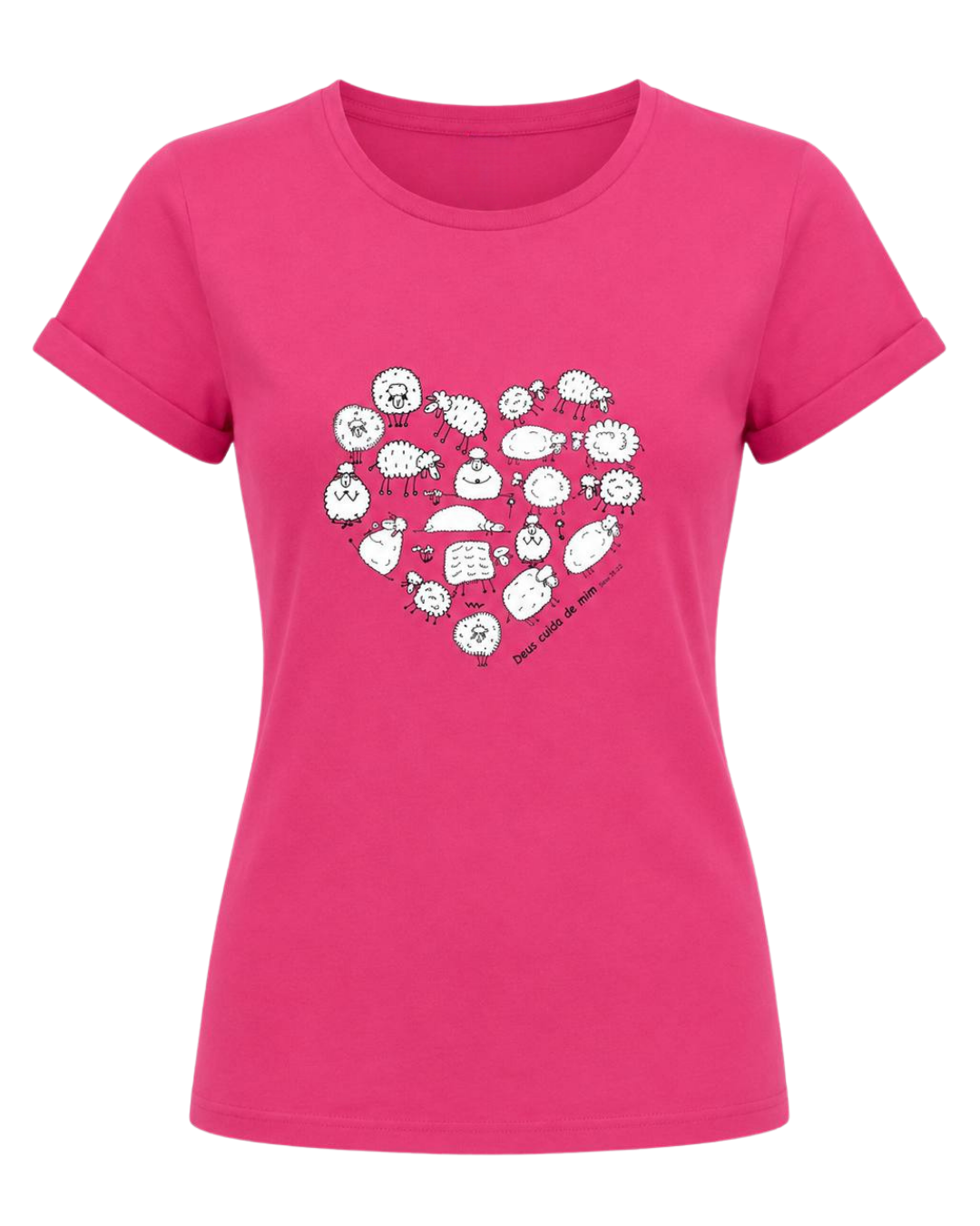 T-Shirt Rebanho em Coração - Rosa