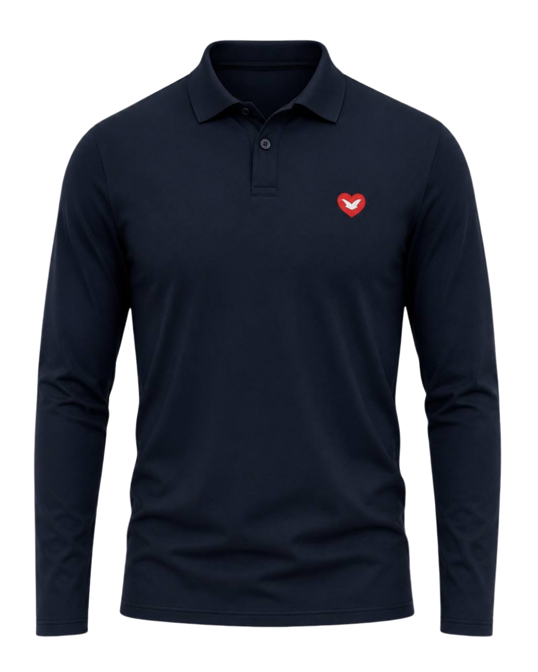 Polo "Coração Universal" - Azul - Manga cumprida -Unissex